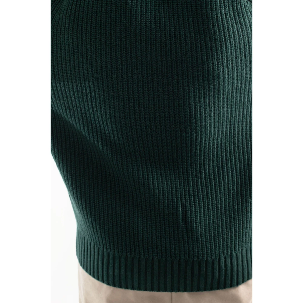 Lacoste Ribgebreide Raglan Trui Green Heren