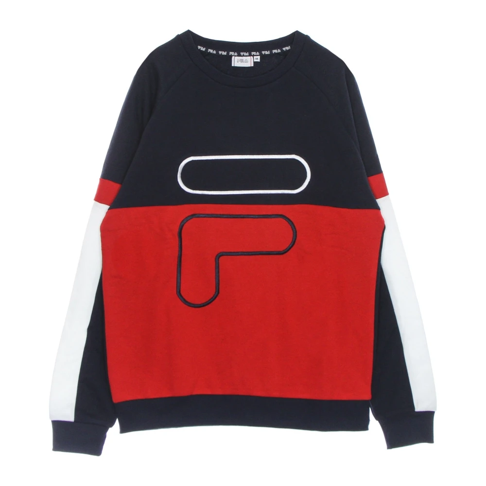 Fila Kleur Blok Crewneck Sweatshirt Lichtgewicht Multicolor Heren