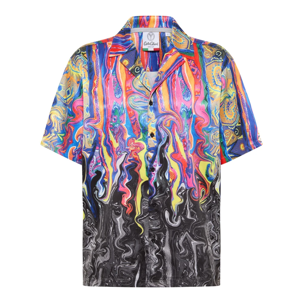 carlo colucci Artistiek Gebreid Shirt Multicolor Heren