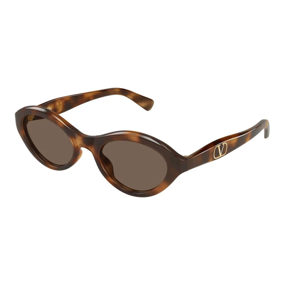 Valentino Unisex Brown Sunglasses, 52 Mm, Cat-Eye Acetate Eyewear