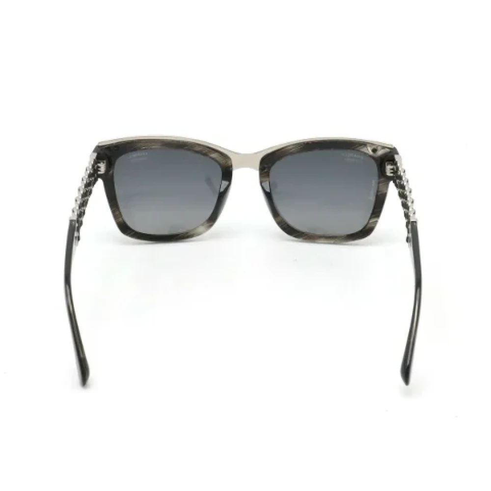 Chanel Vintage Pre-owned Glass sunglasses Black Dames