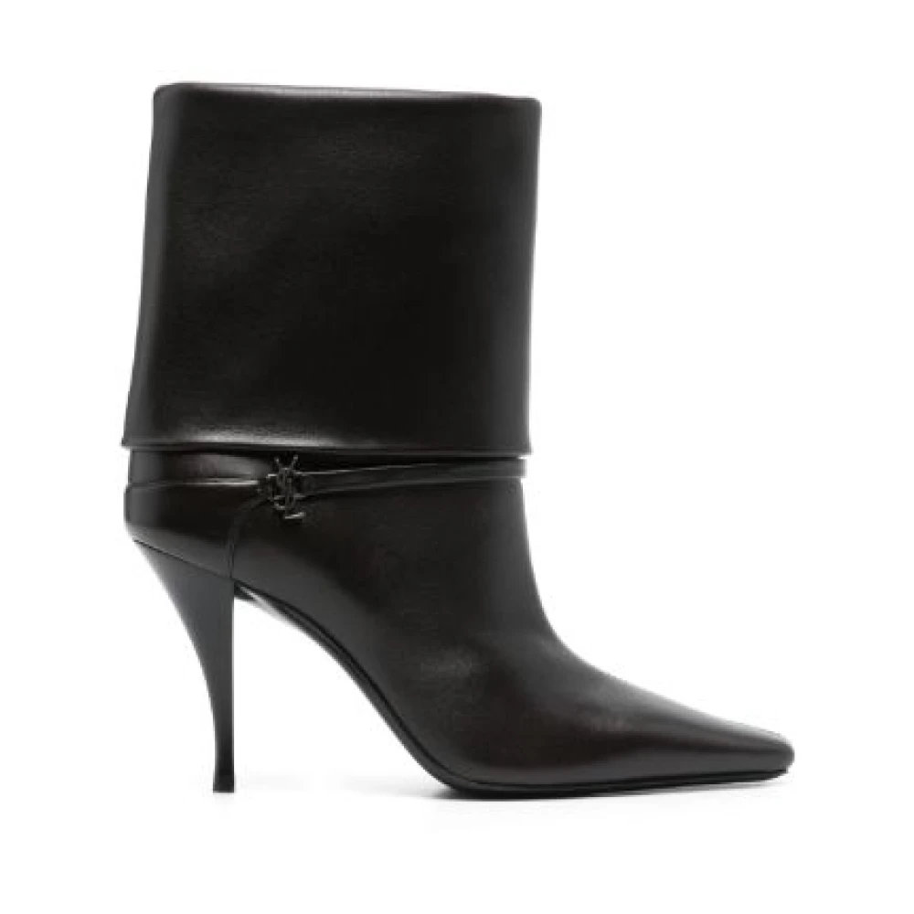 Saint Laurent Napa Leren Laarzen Black Dames