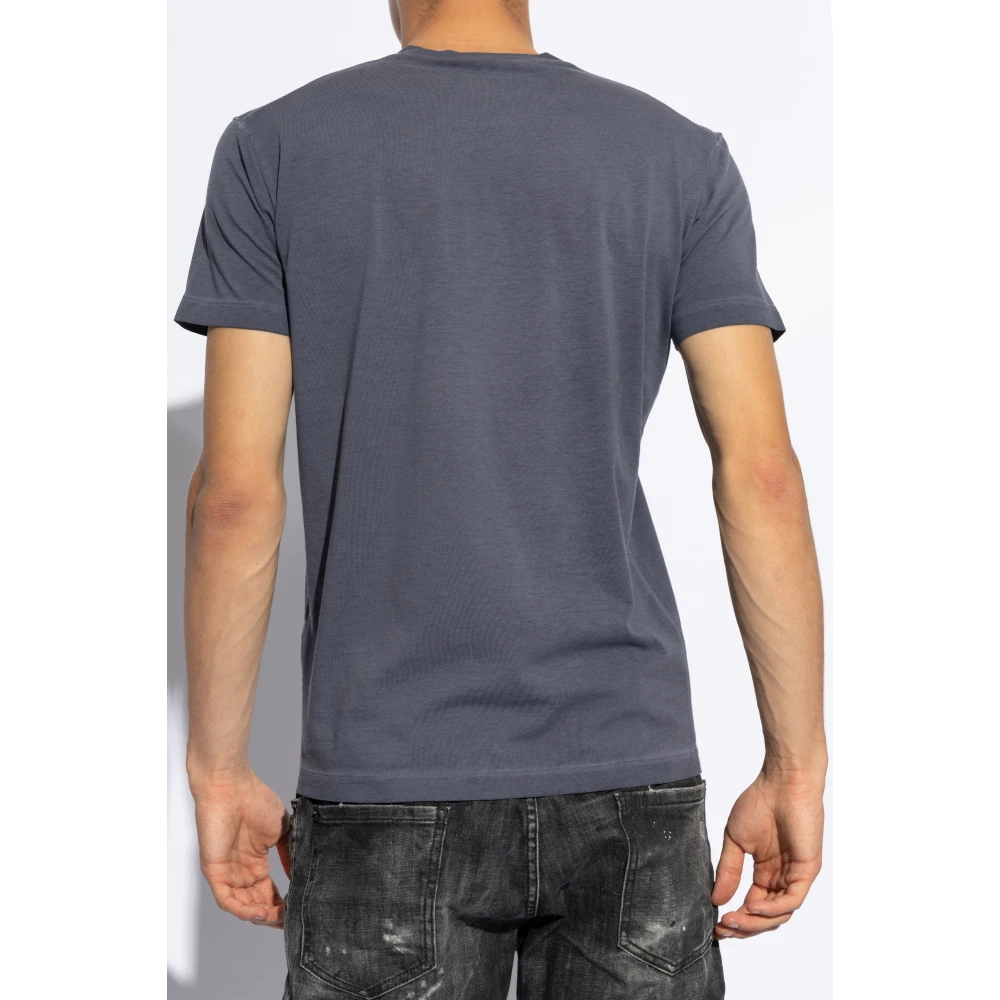 Dsquared2 T-shirt met logo Blue Heren