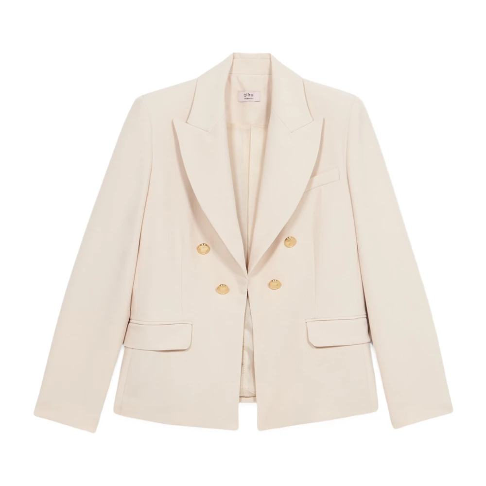 Oltre Dubbelrijige Blazer Beige Dames