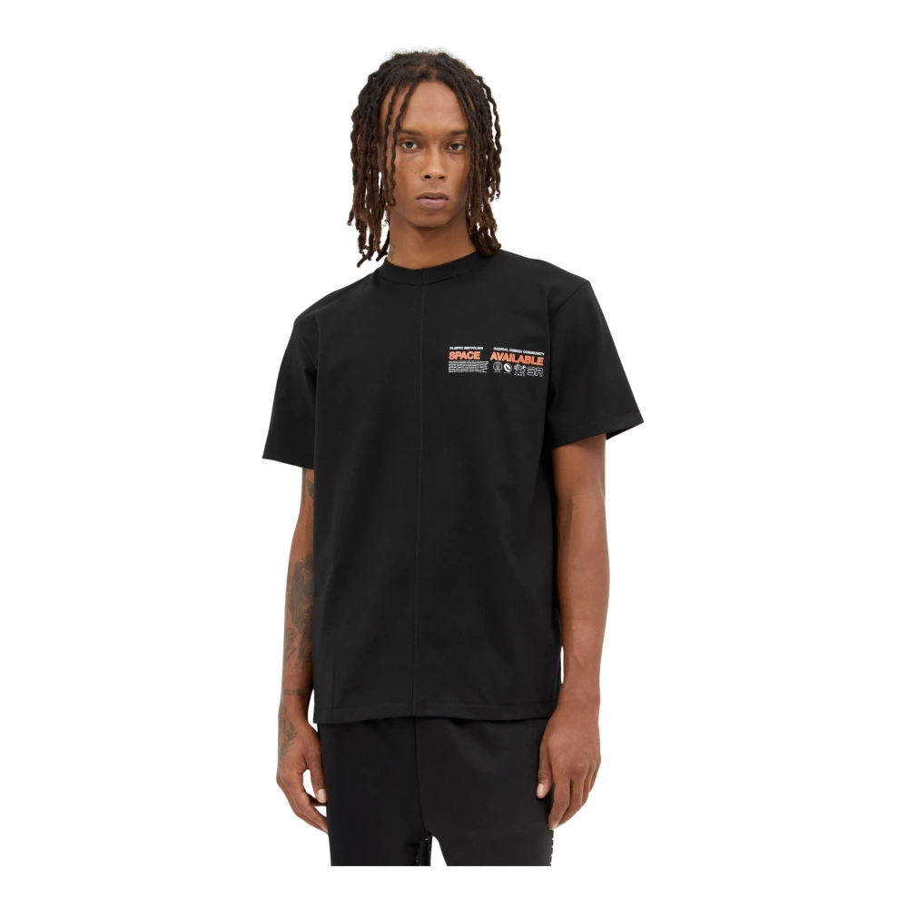 Space Available Grafische Print Katoenen T-shirt Black Heren