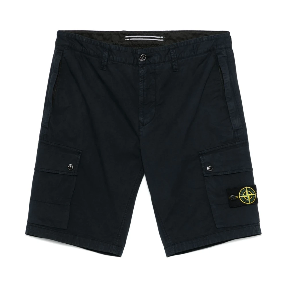 Stone Island Blauwe Cargo Shorts Mode Blue Heren