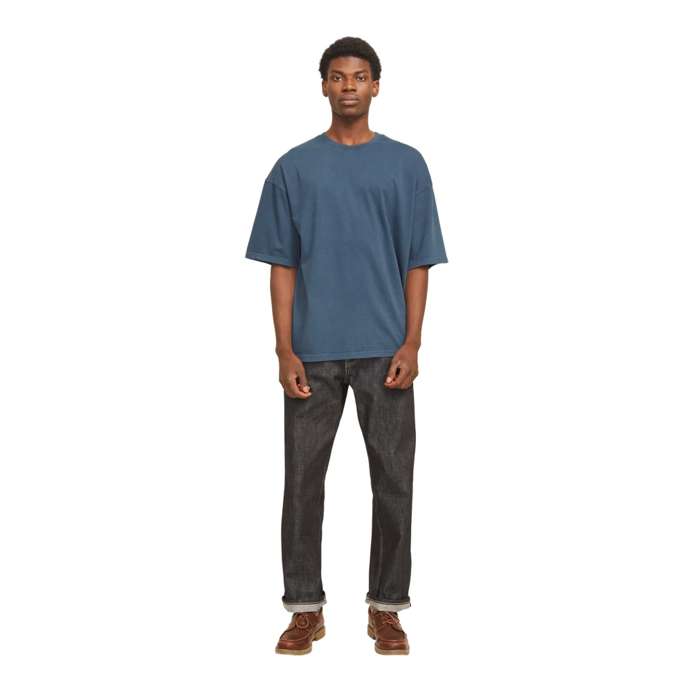 jack & jones Casual Heren T-shirt met Moderne Silhouet Blue Heren