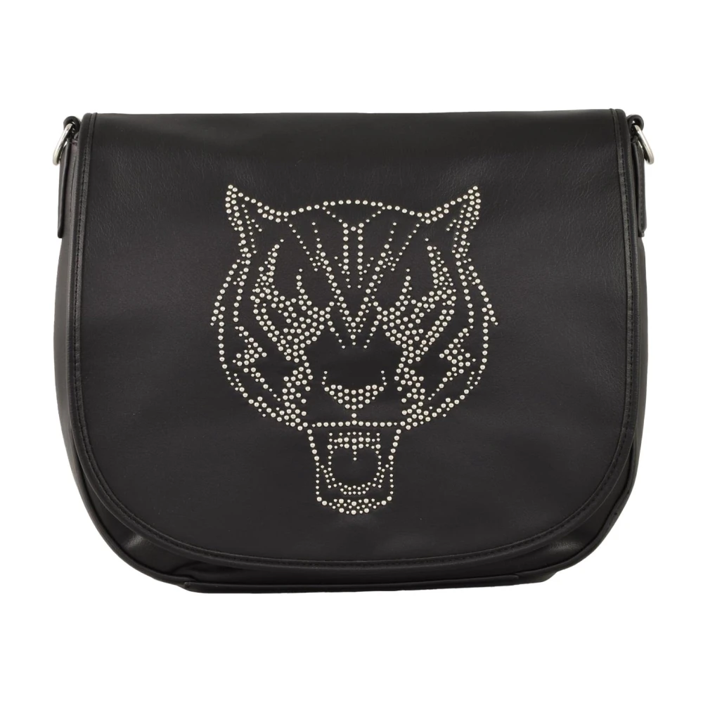 Plein Sport Stijlvolle PU-tas Black Dames