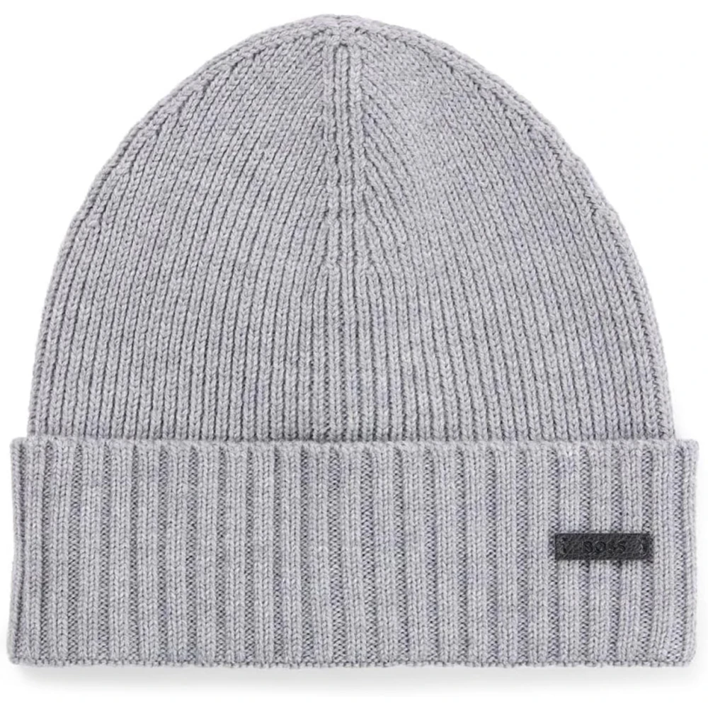 Hugo Gray Fati Beanie - Male - Accessories - One Size - Accessories