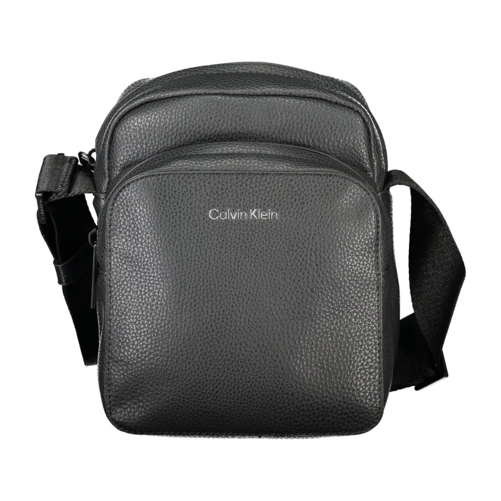 Calvin Klein Verstelbare Schoudertas met Ritssluiting Black Heren
