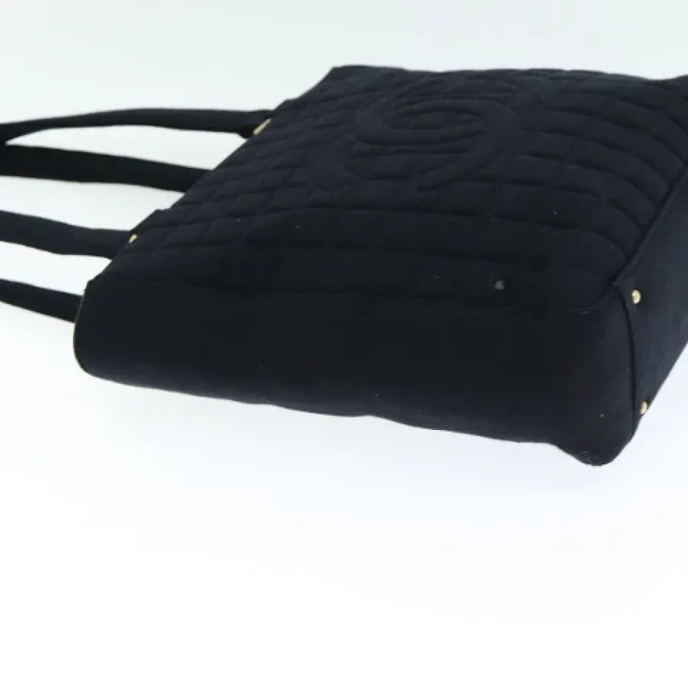 Chanel Vintage Pre-owned Cotton totes Black Dames
