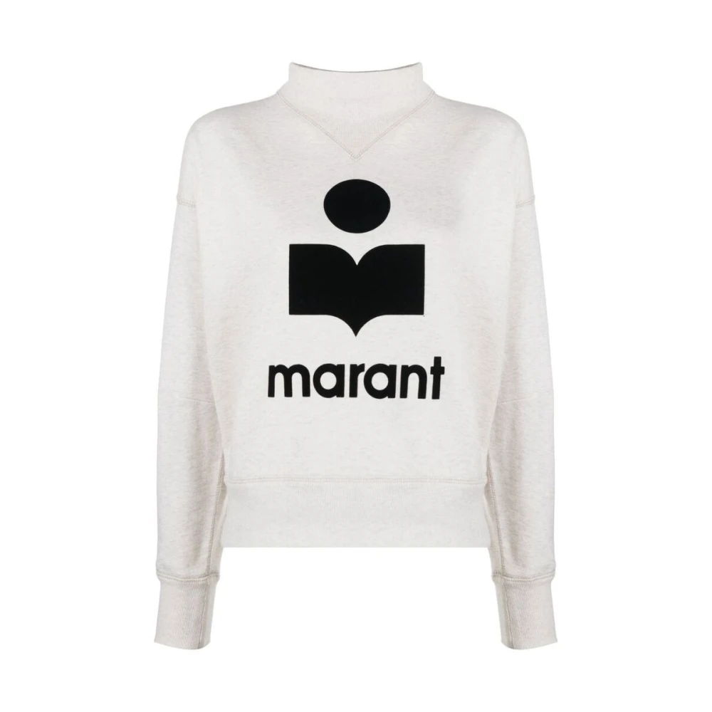 Isabel Marant Étoile Ecru Flocked-Logo Sweatshirt White Dames