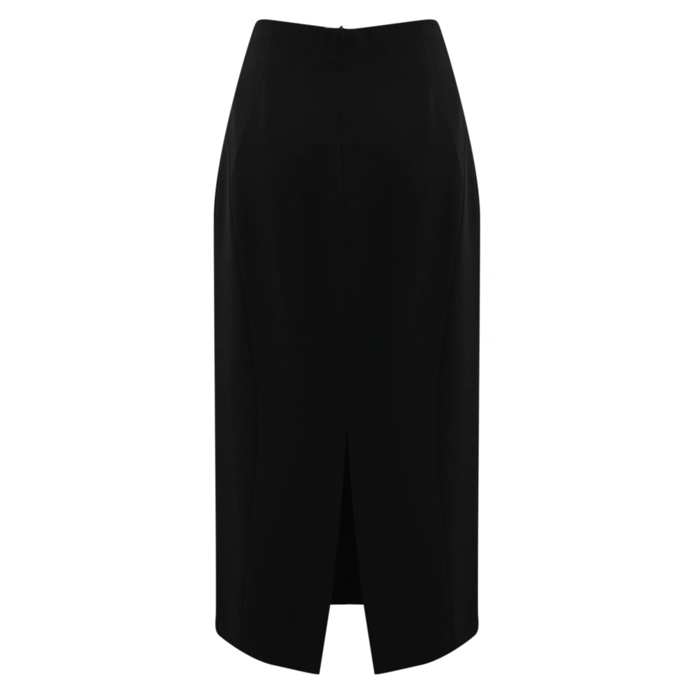 Max Mara Studio Zwarte kokerrok hoge taille Black Dames