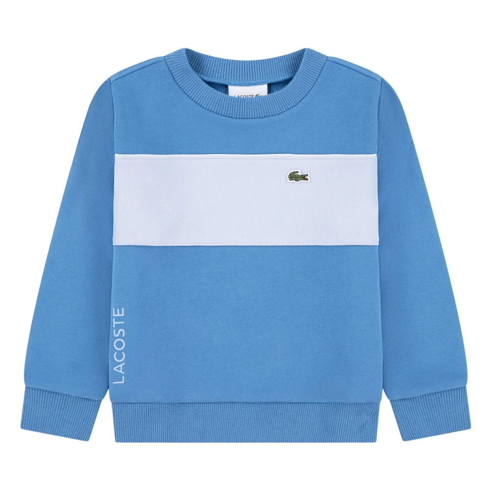 Lacoste Boys Blue Kids Sweatshirts, 4 Y, Colourblock Crew Sweatshirt