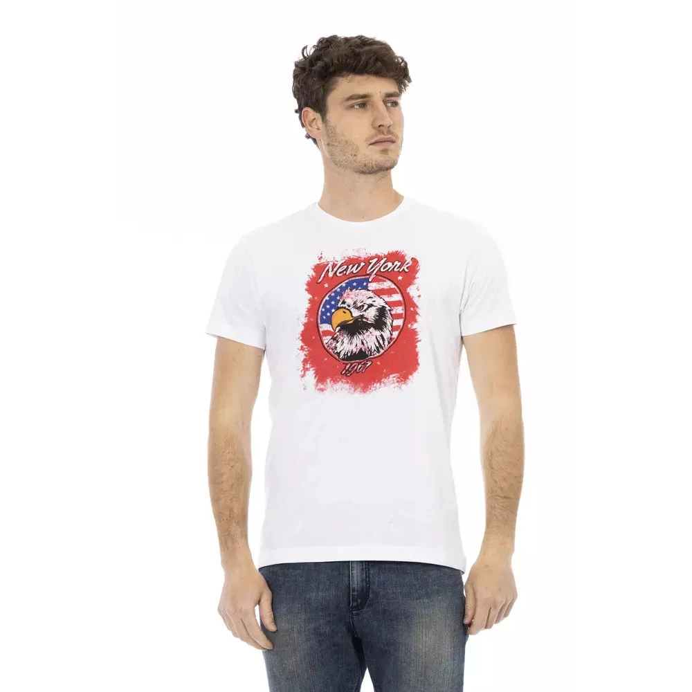 Trussardi Uomo Bianco T-Shirt In Cotone Moderna
