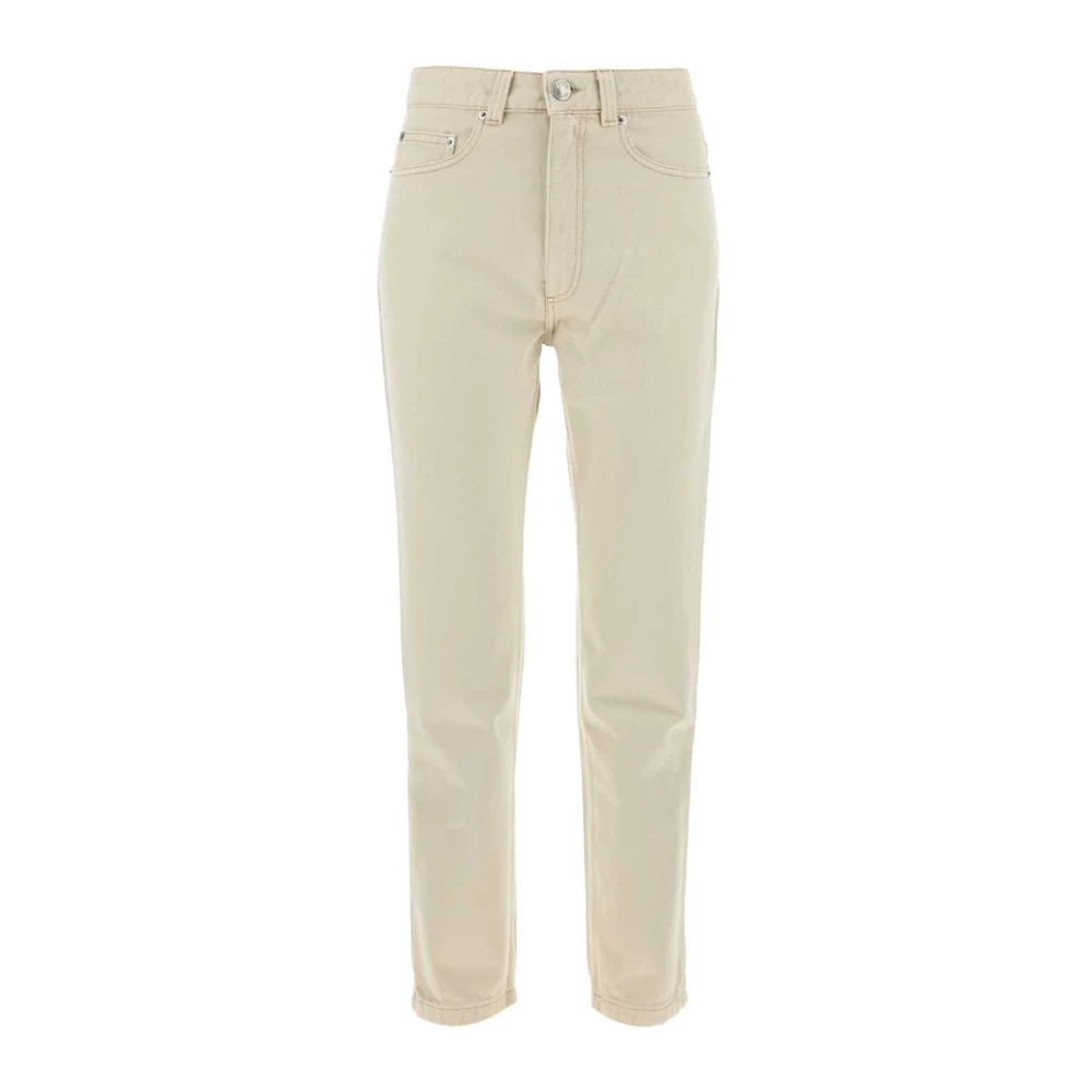 Ami Paris Ivory Denim Jeans Beige Dames