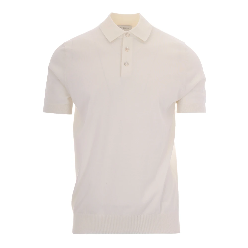 Paolo Pecora, Polo Shirts, male, White, Size: 2XL Polo Shirt