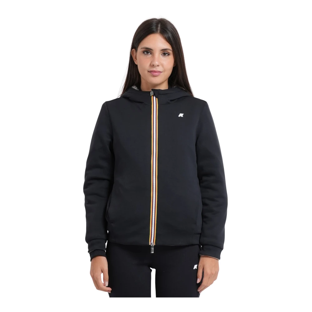 K-Way Donna Nero Felpe, L, New,