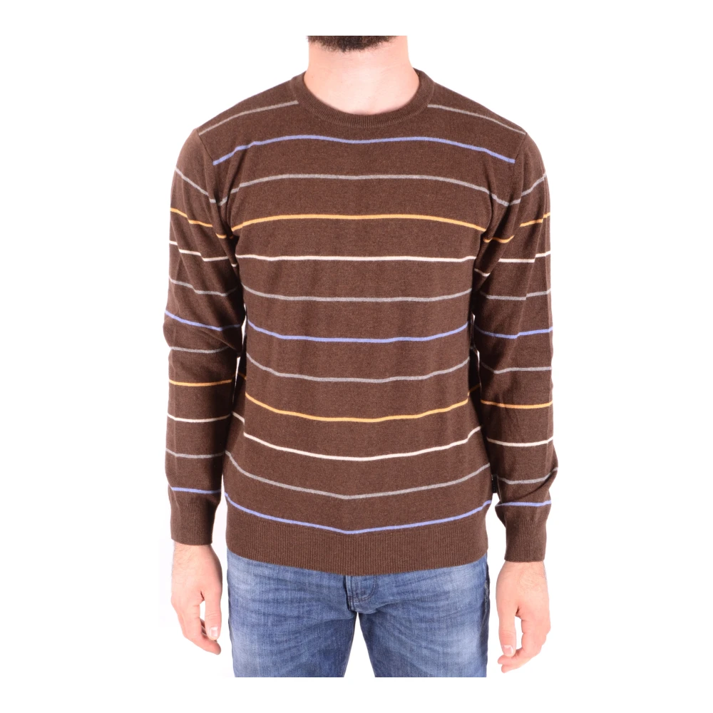 Gant Men's Brown Round-Neck Knitwear