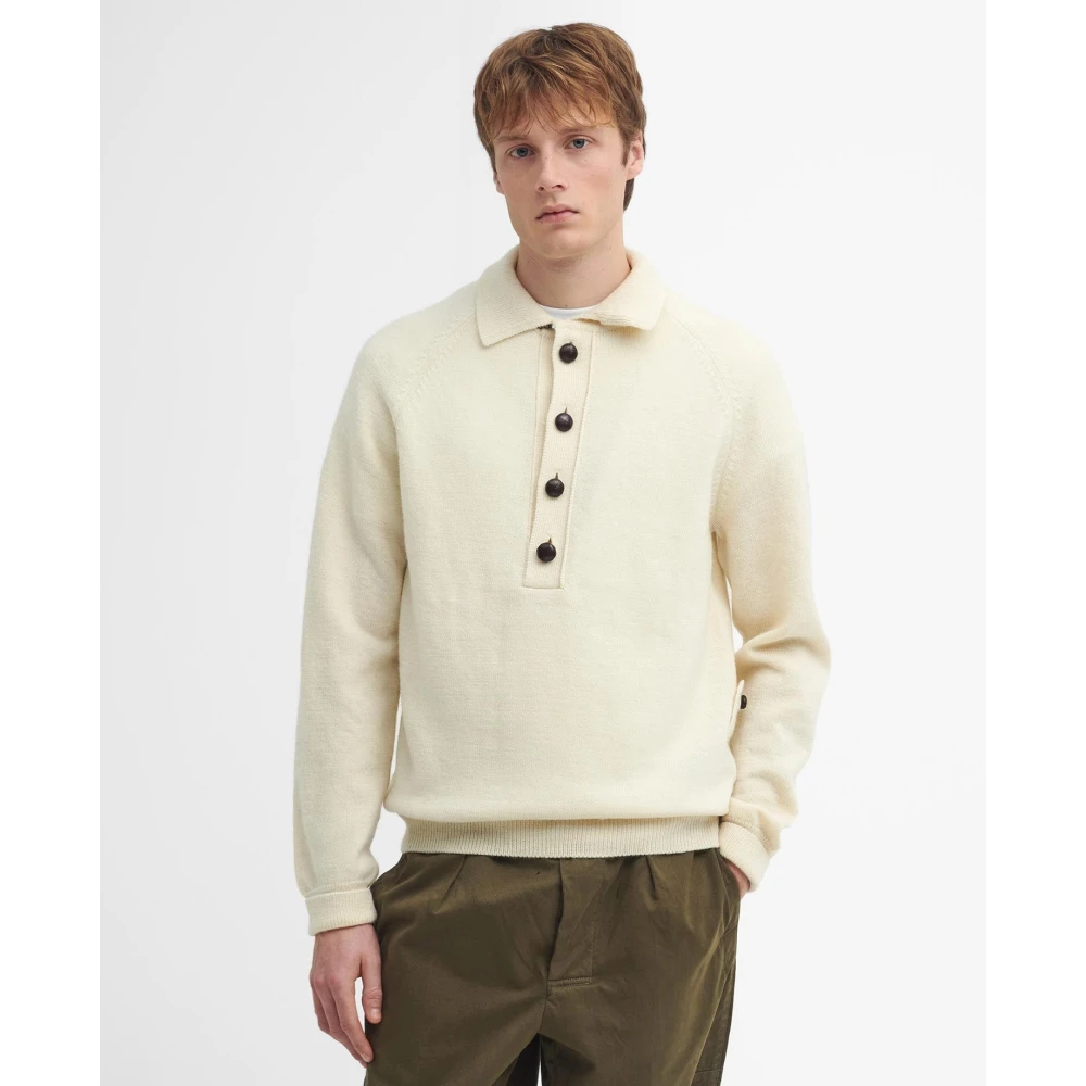 Barbour Gebreide Trui Krijt Beige Heren