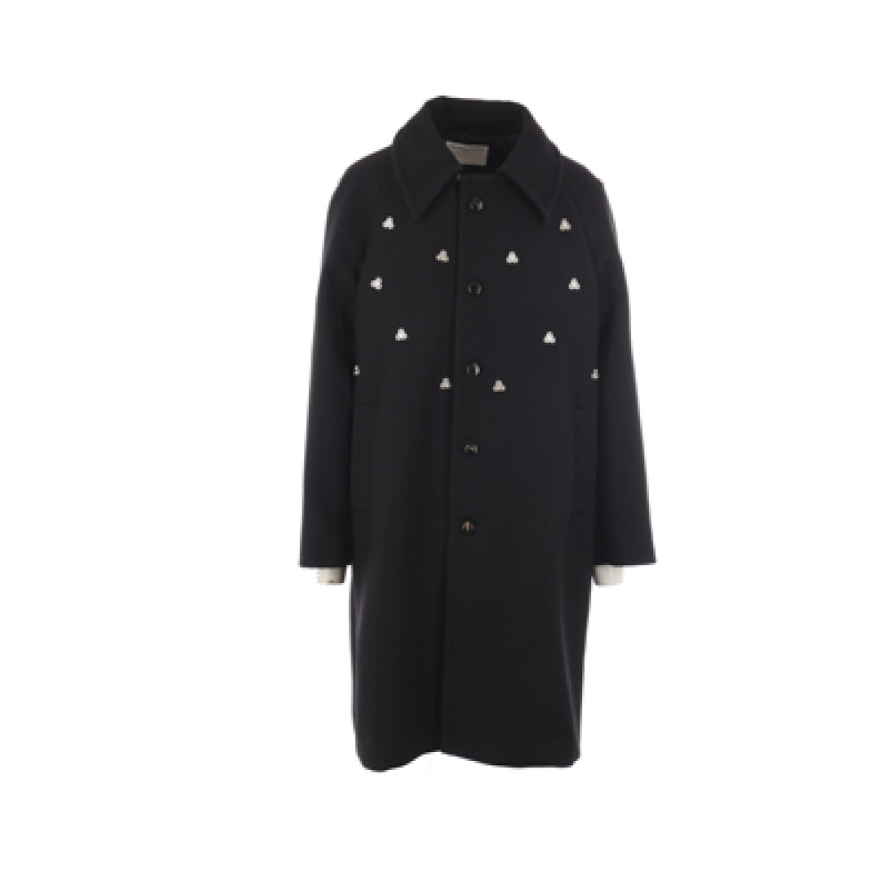 Black Wool Coat with Studs | Namacheko | Wool Coats | Miinto