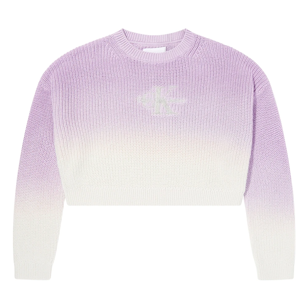 Calvin Klein Women's Purple Gradient Monogram Jumper In