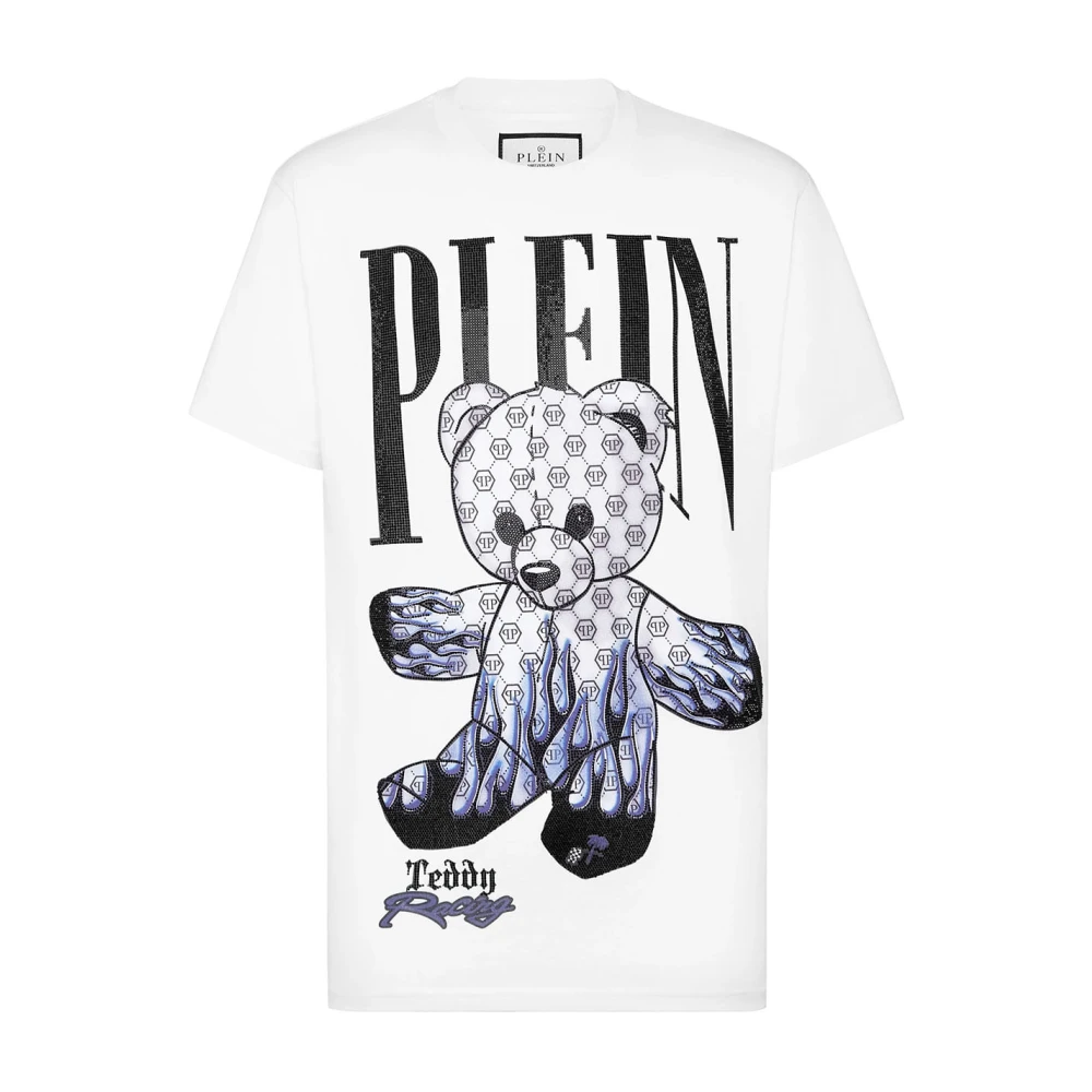 Philipp Plein Casual Katoenen T-shirt in Zwart White Heren