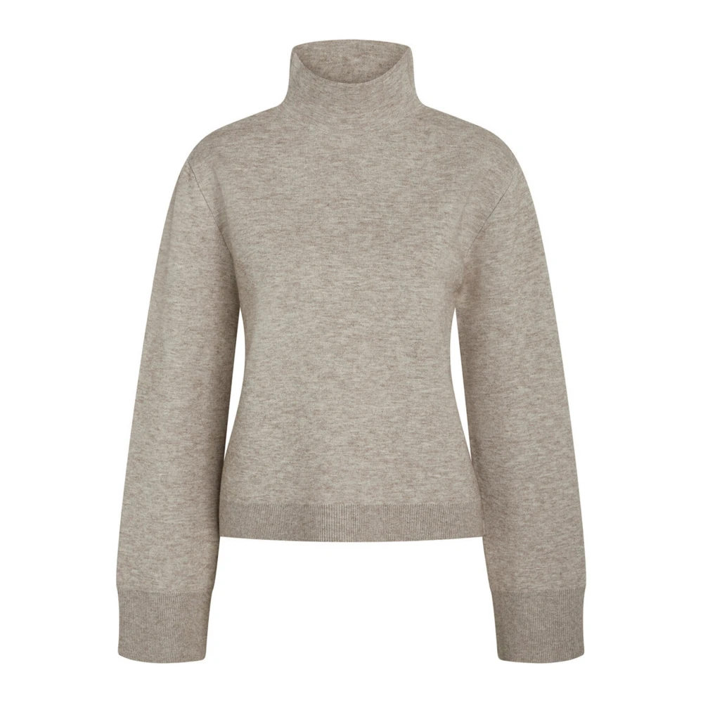 Bruuns Bazaar Zachte Gebreide Trui Simonabbada Beige Melange Beige Dames