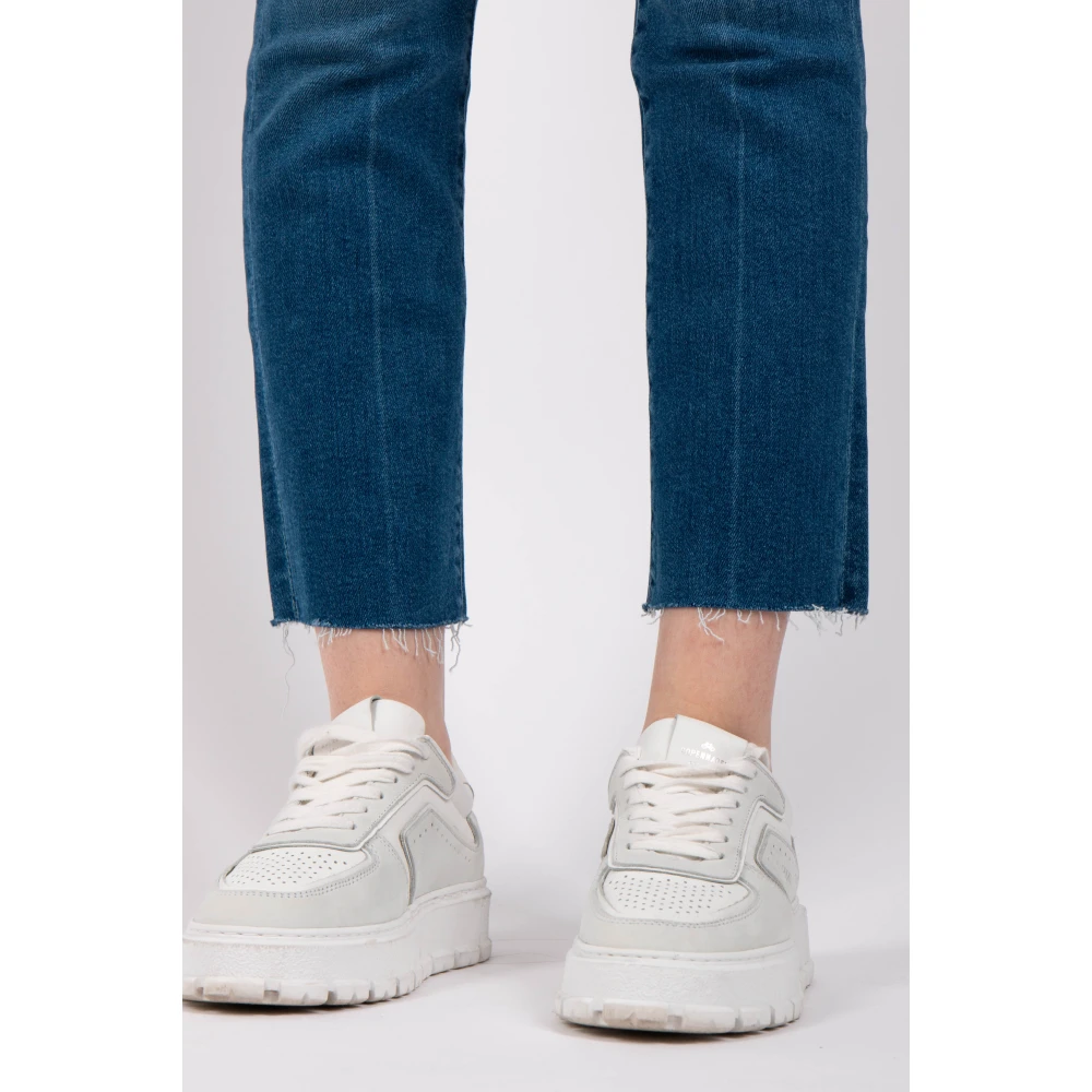 Mother Rascal Ankle Fray Jeans Blue Dames