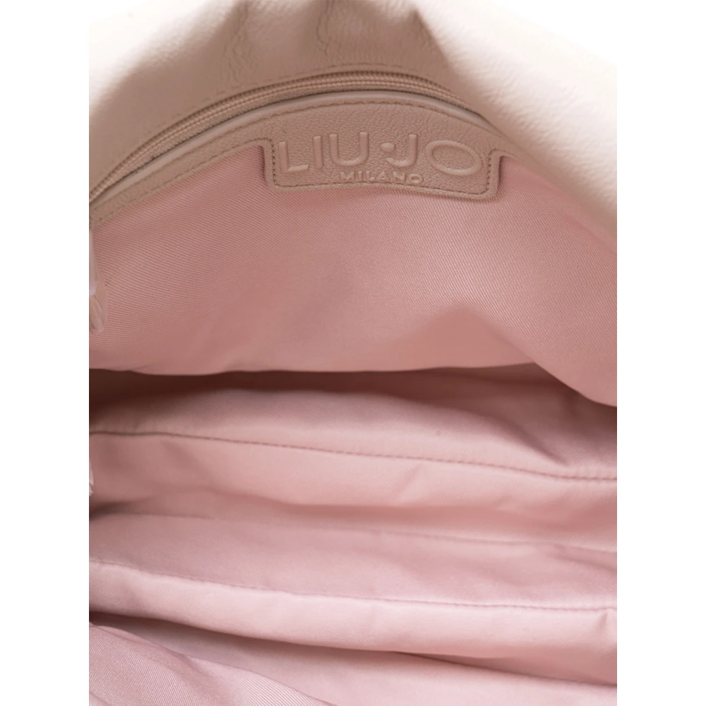Liu Jo Stijlvolle Messenger Tas met Klep Sluiting Beige Dames