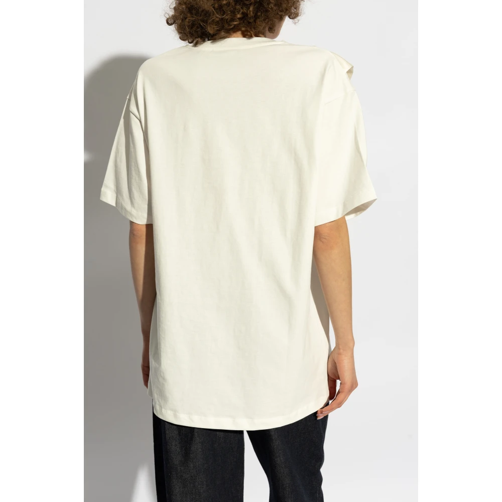 Blumarine T-shirt met logo Beige Dames