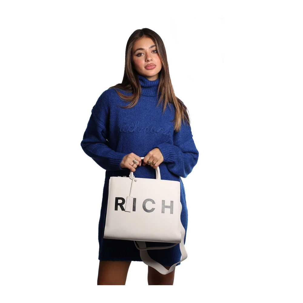 John Richmond Elektrisch Blauwe Gebreide Trui Blue Dames