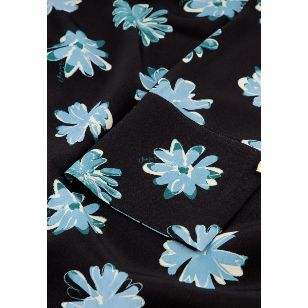 Fabienne Chapot Bloemen Wrap Midi Jurk Black Dames