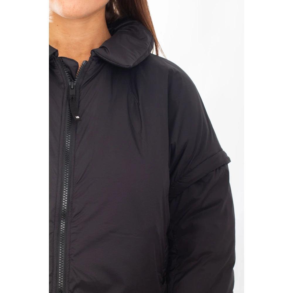 Y-3 Zwarte Geknipte Gewatteerde Jas Black Dames