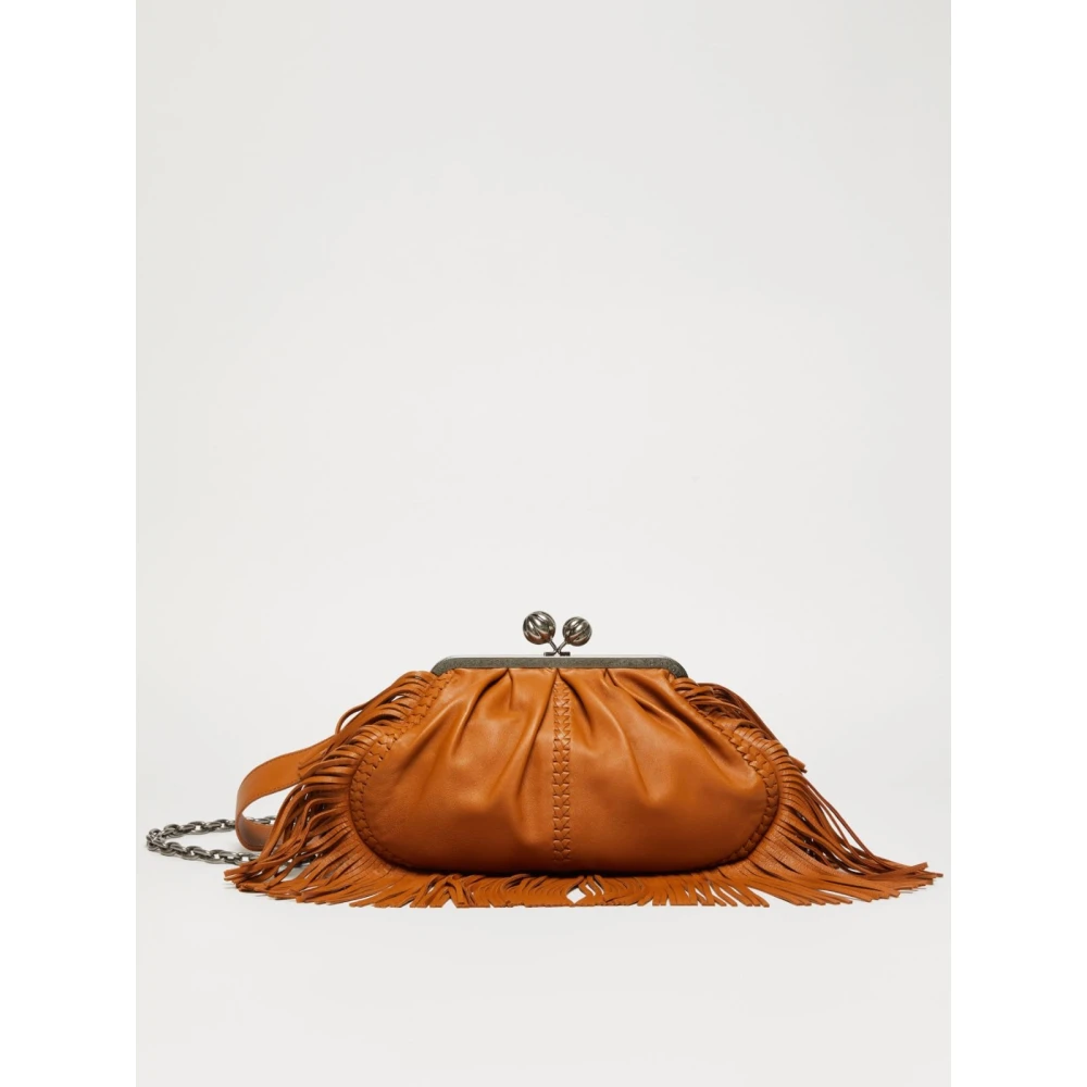 Max Mara Weekend Iconische Pasticcino Leren Tas met Franjes Brown Dames