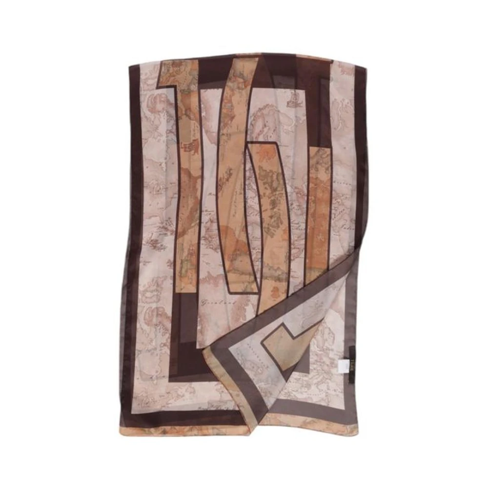 Alviero Martini 1a Classe Bruin Polyester Sjaal Dames Collectie Brown Dames