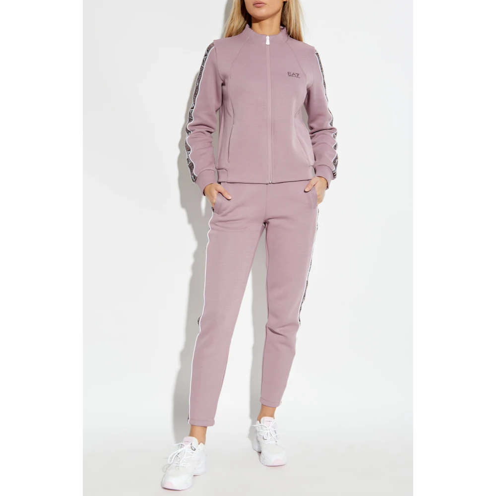 Emporio Armani EA7 Trainingspak set: sweatshirt en broek Purple Dames