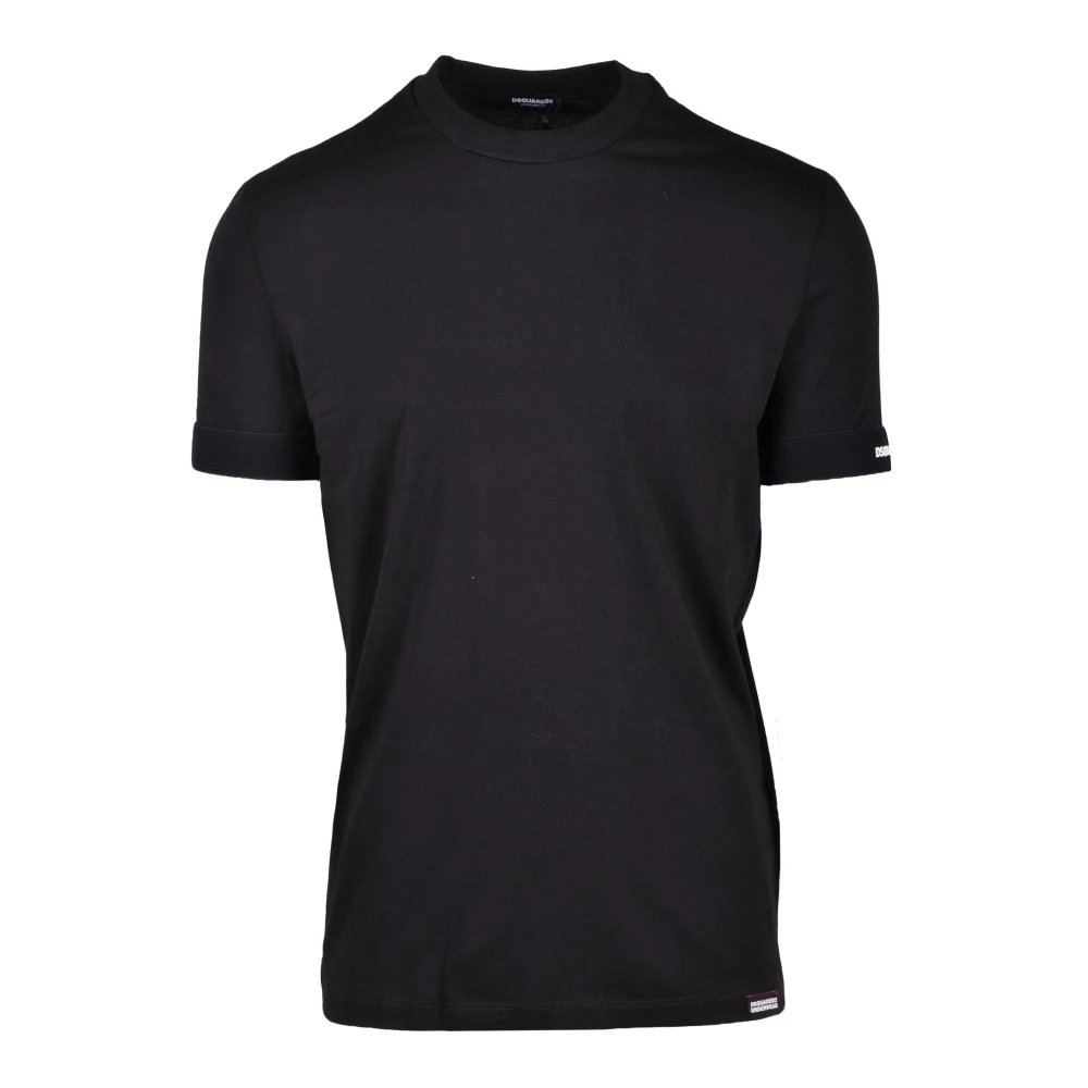 Dsquared2 Katoen Elastaan Ondergoed T-shirt Black Heren