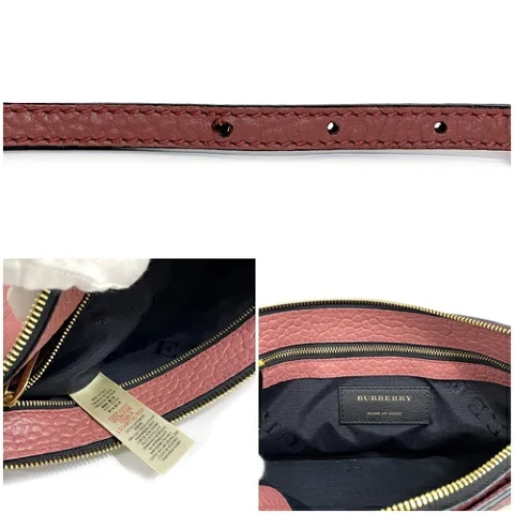 Burberry Vintage Pre-owned Leather shoulder-bags Pink Dames