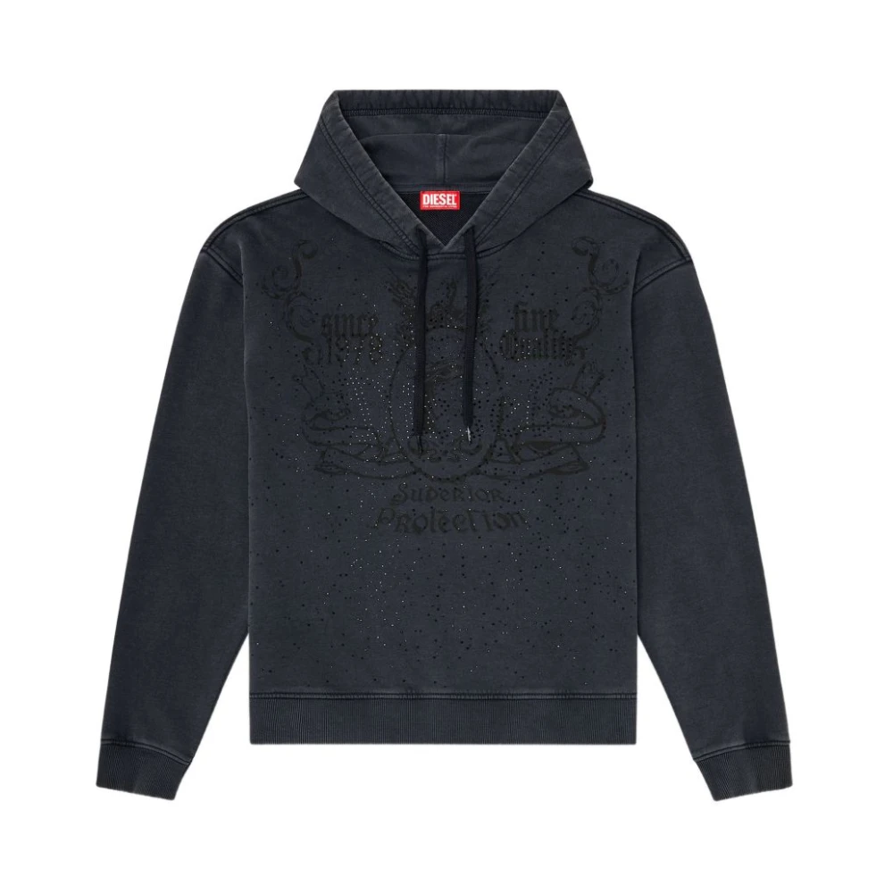 Diesel Mannelijk Grijs Hoodies & Sweatvesten Heren, M, Sweaters