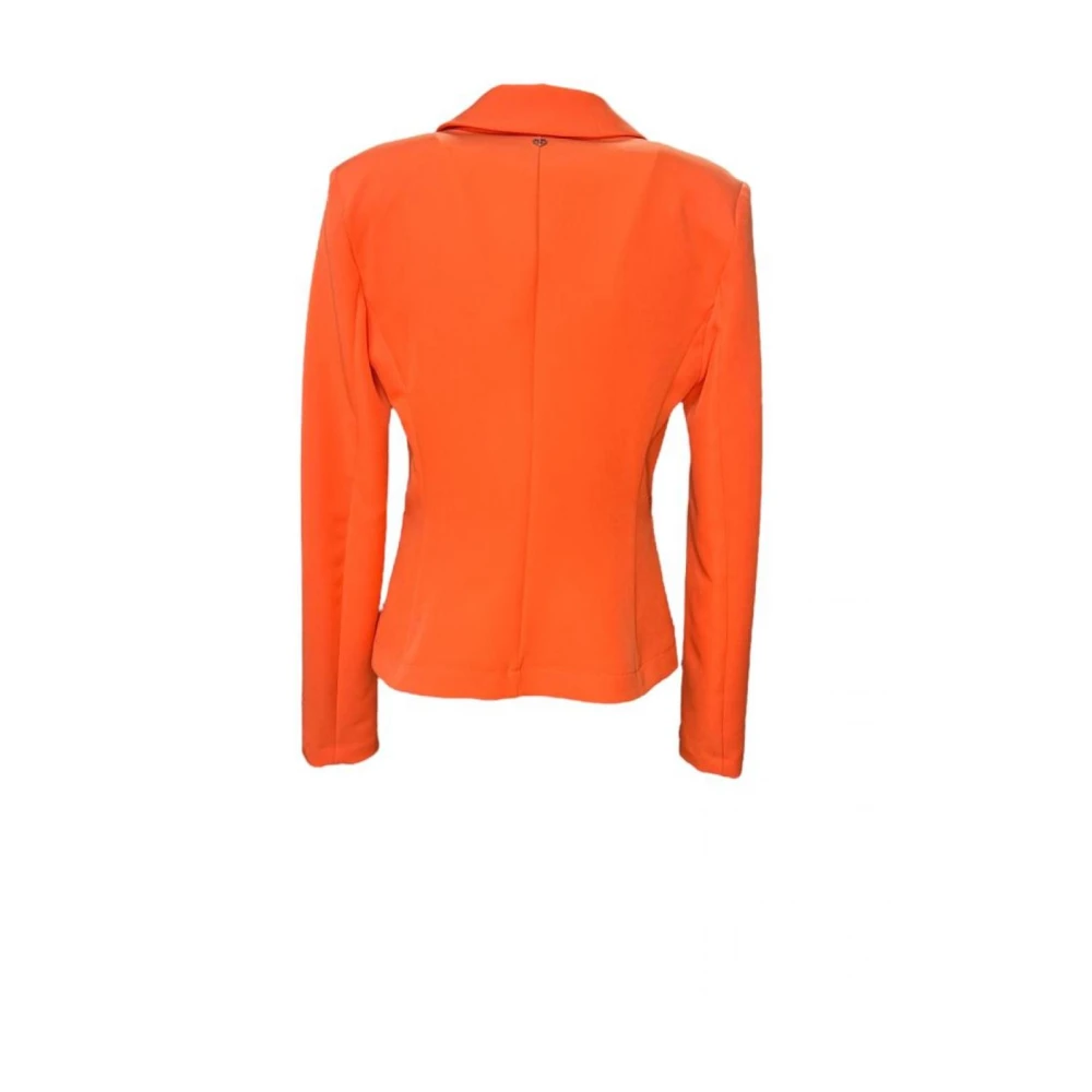 Please Elegante Blazer met Tijdloze Details Orange Dames