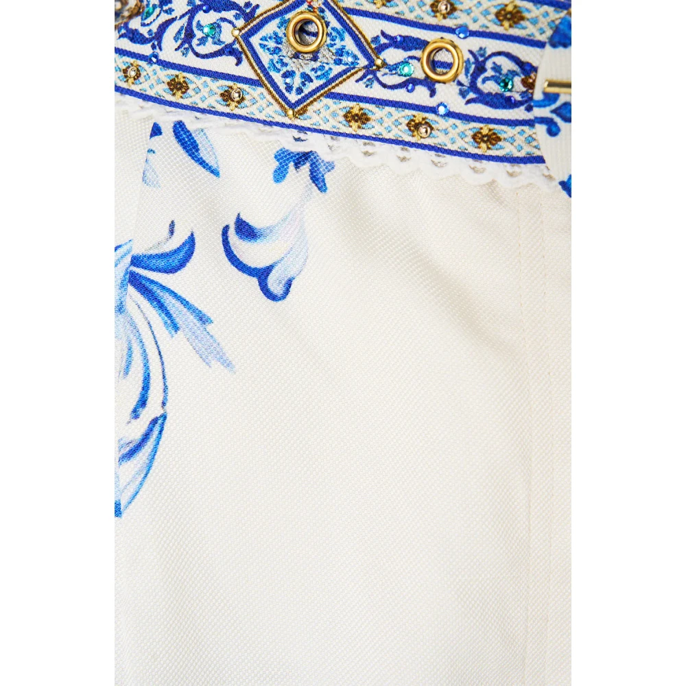 Camilla Blauwe Avonturen Tuck Front Shorts Blue Dames