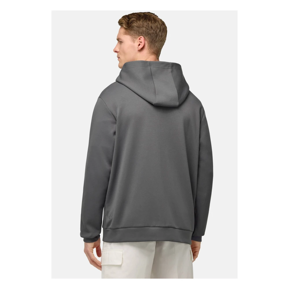 Boggi Milano Katoenen Blend Full-Zip Sweatshirt Black Heren