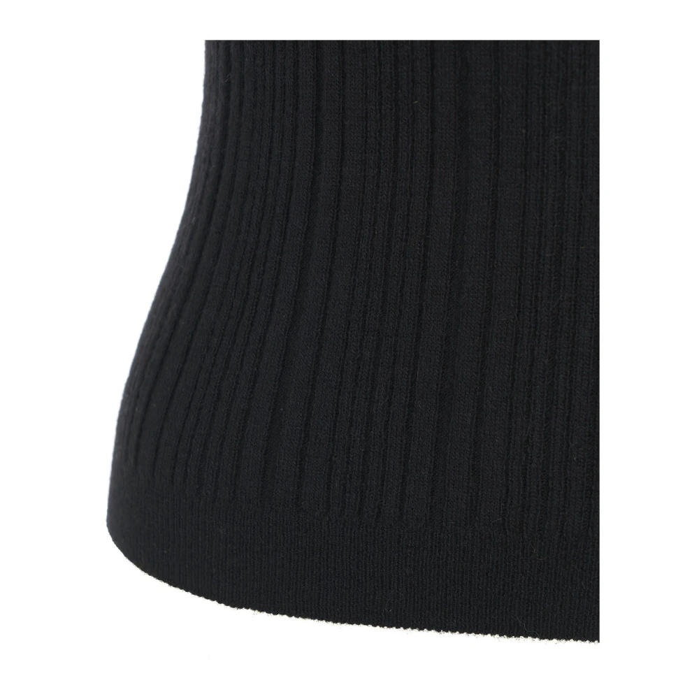Jucca Geribbelde Gebreide Coltrui Black Dames