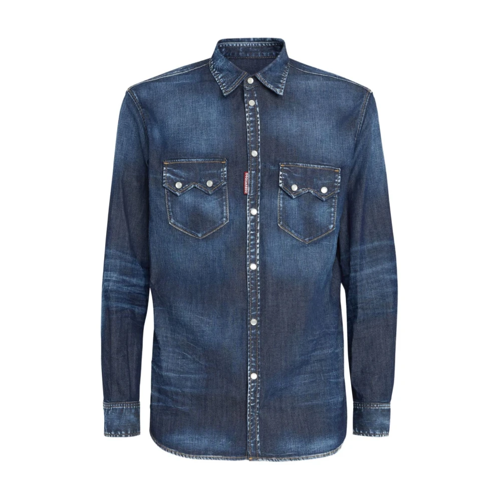 Dsquared2 Men's Blue Denim Shirts, M, Stylish Shirts For