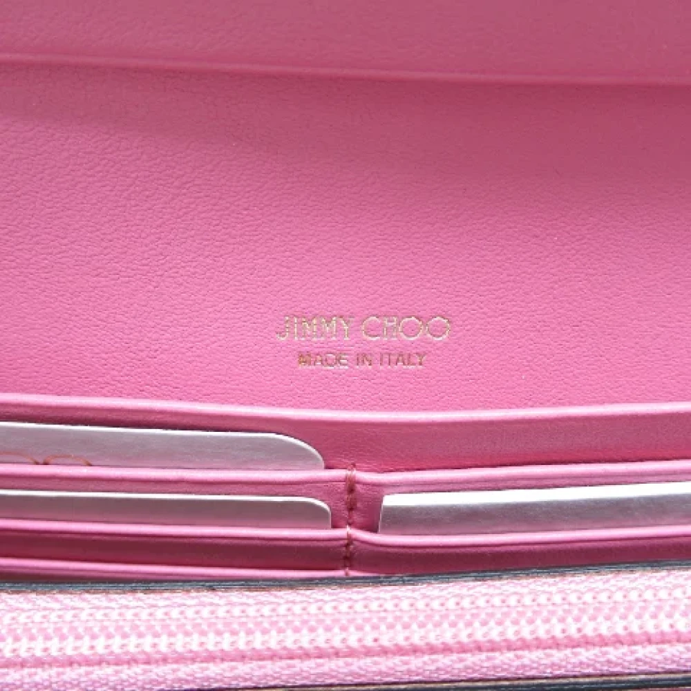 Jimmy Choo Pre-owned Leather wallets Pink Dames