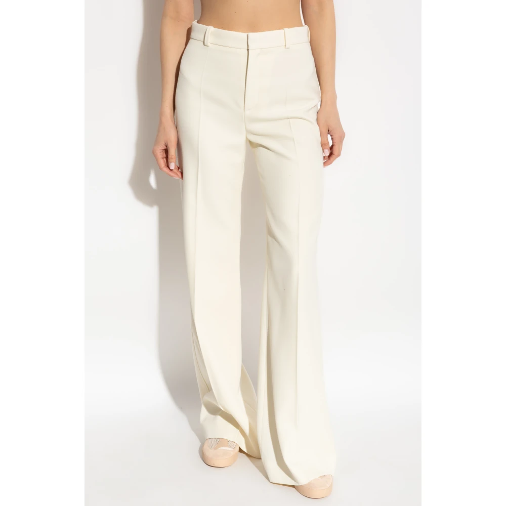 Chloé Wollen broek met vouw Beige Dames