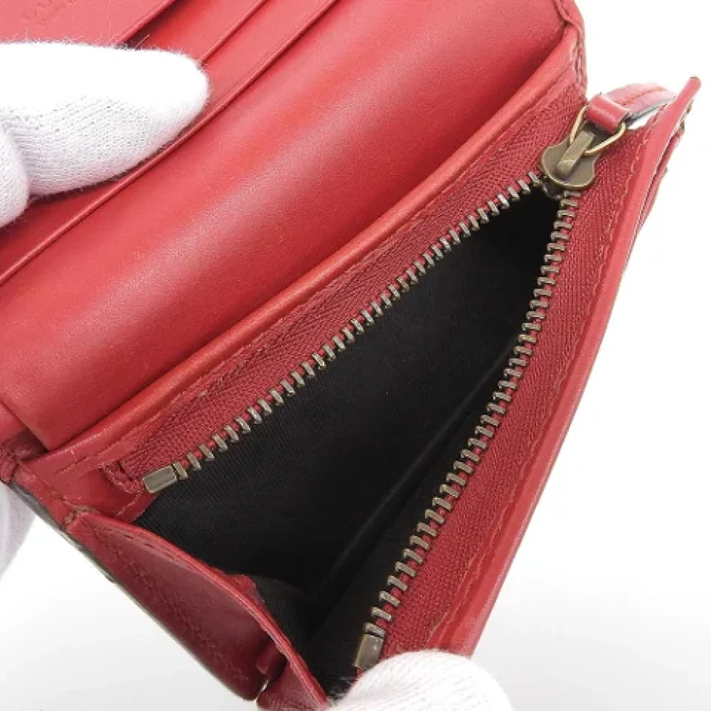 Gucci Vintage Pre-owned Leather wallets Red Dames