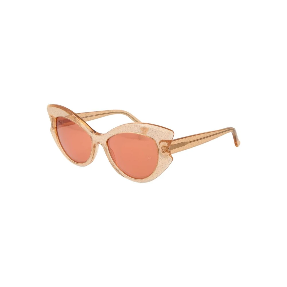 Andy Wolf Unisex Orange Retro Cat Eye Mirrored Sunglasses