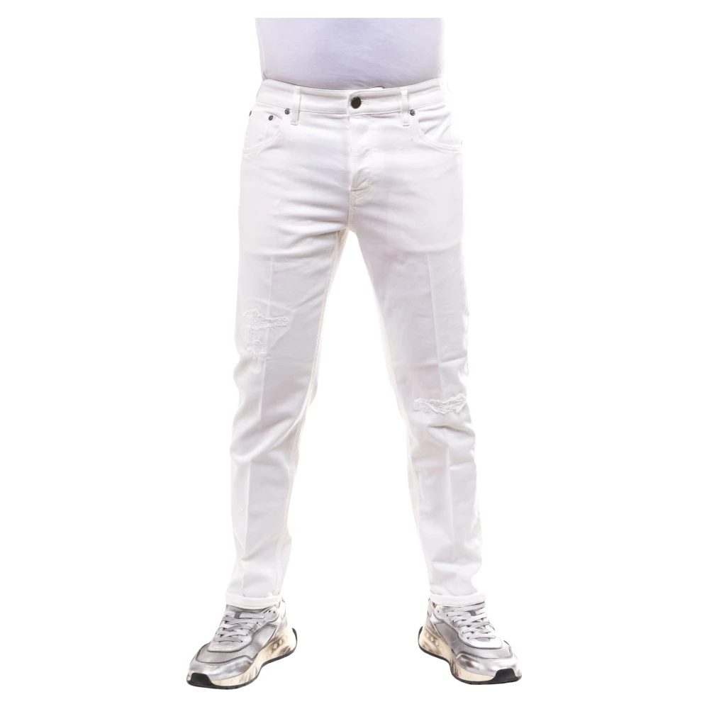 Pt Torino Men's White Reggae Denim Pants For